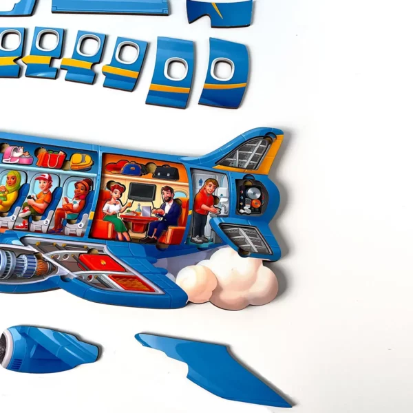 dvojvrstvové puzzle lietadlo