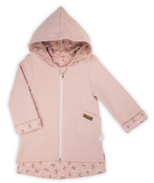 kabátik ružový s kapucňou 68 116